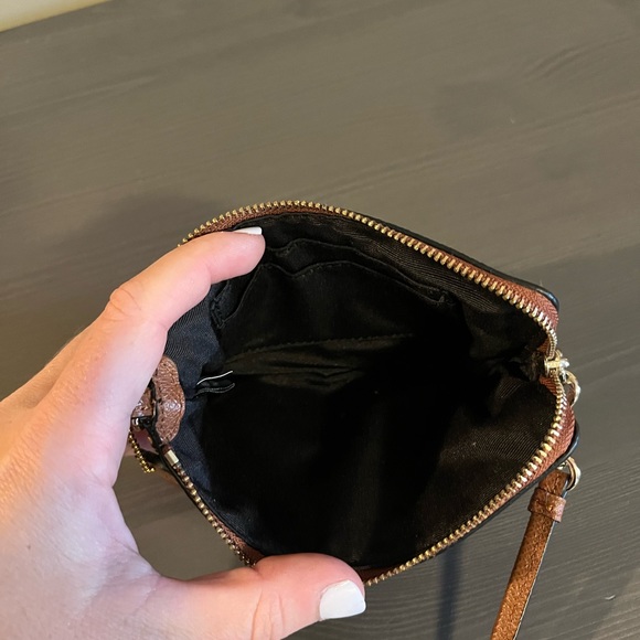 Coach Pebble Leather Wristlet - Picture 6 of 8